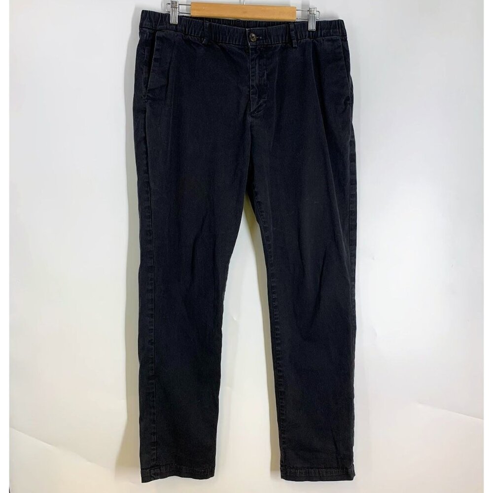 Bear‎ Bottoms Women's Elastic Waist Belted Cotton Flat Front Khaki Chino Size XL